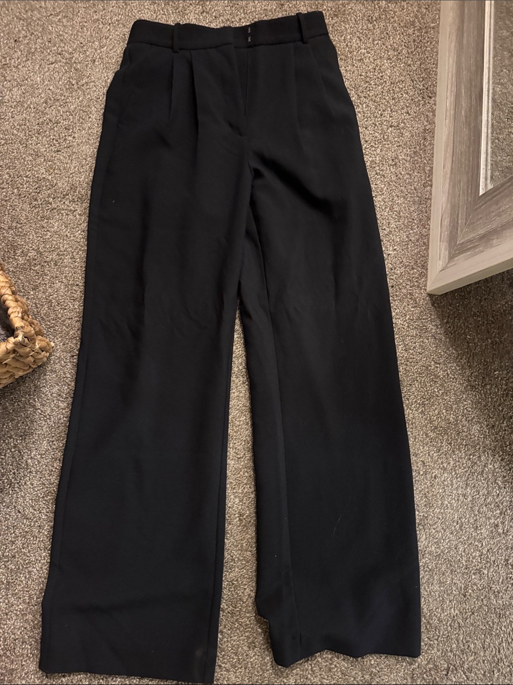 Wide Leg Black Dress Pants - Classic High Waist